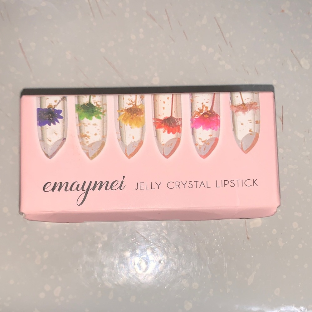 Jelly Crystal Lipstick  with Floral Inclusions - 1 piece 01